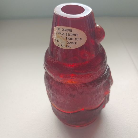 Fenton vintage glass Santa amberina fairy light candle holder GLOWS - Picture 4 of 6